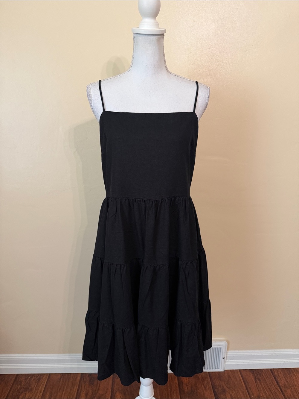 Banana Republic Women's Linen-Rayon Tiered Smocked Mini Dress - Tall M